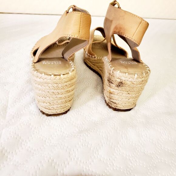Eileen Fisher Whim Wedge Tan Sandal Wedges Size 6.5 - Picture 6 of 10